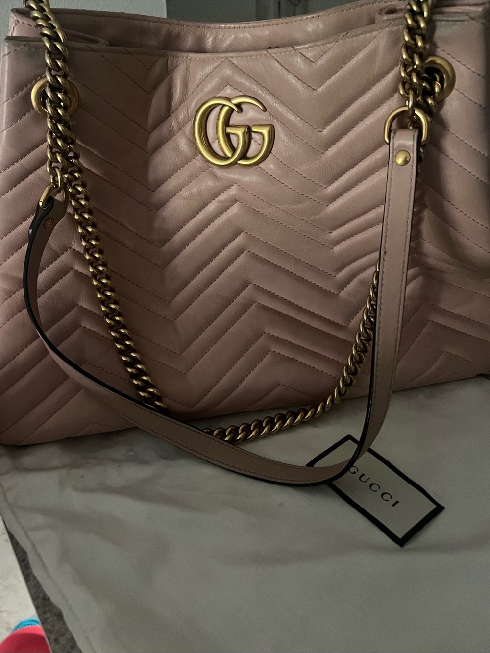 Gucci Blush Pink Marmont Large Tote